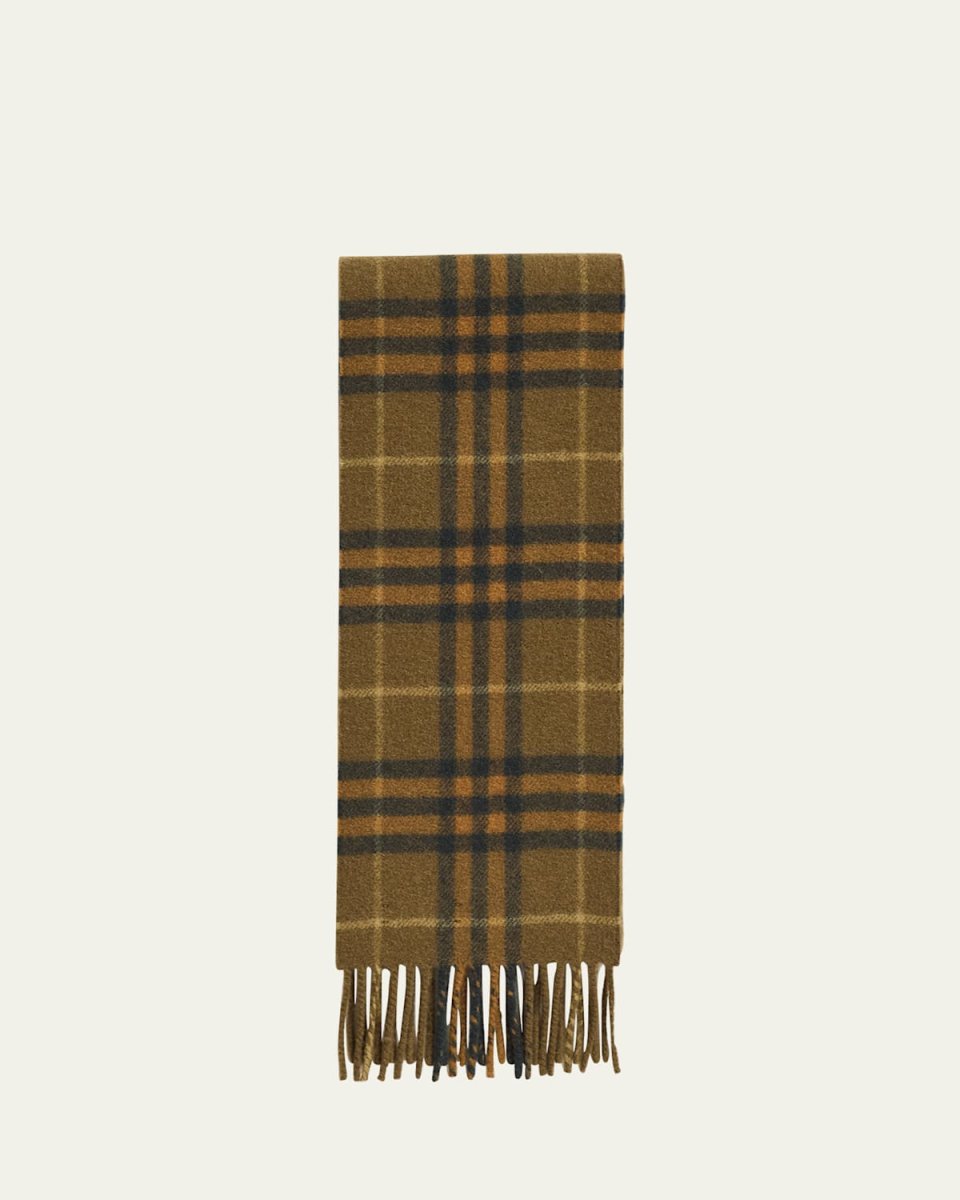Men's Cashmere Check Scarf